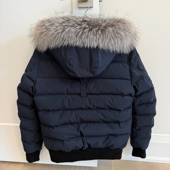 Moose Knuckles Women's Ladriere Bomber Jacket Size M in True Navy - Picture 2 of 7